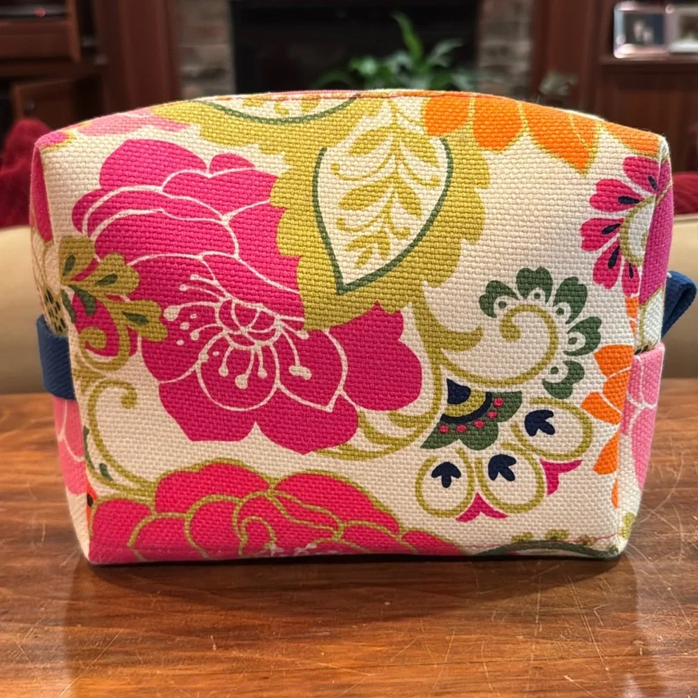 NWOT Spartina 449 Women’s Floral Large Cosmetic Bag Accessory Storage Travel NEW